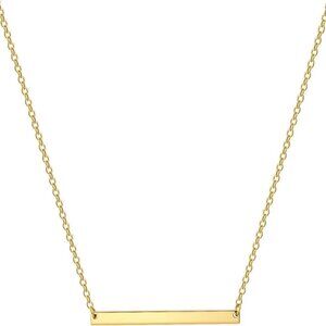 Dainty Gold Layered Bar Neckalce Moon Pendant Lariat Y Necklace 14K Gold Simple